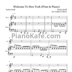 Ноты Taylor Swift - Welcome to New York - предпросмотр