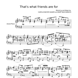 Ноты Dionne Warwick feat. Elton John, Gladys Knight & Stevie Wonder - That's what friends are for - предпросмотр