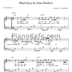 Ноты Jonas Brothers - Black keys - предпросмотр