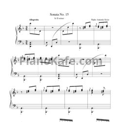 Ноты Antonio Soler - Sonata No. 15 in D minor - предпросмотр