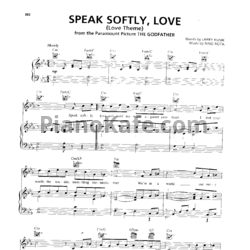Ноты Nino Rota - Speak softly love (Версия 2) - предпросмотр