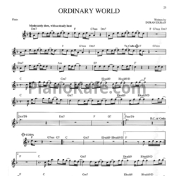 Ноты Duran Duran - Ordinary world