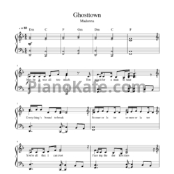 Ноты Madonna - Ghosttown - предпросмотр