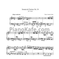 Ноты Antonio Soler - Sonata de Clarines No. 54 in C major - предпросмотр