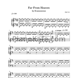 Ноты Evanescence - Far from heaven - предпросмотр