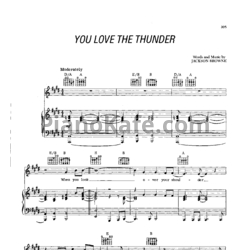 Ноты Jackson Browne - You love the thunder - предпросмотр