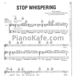 Ноты Radiohead - Stop whispering - предпросмотр