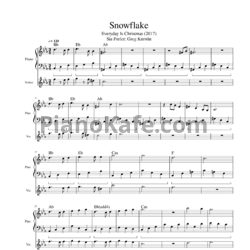 Ноты Sia - Snowflake - предпросмотр