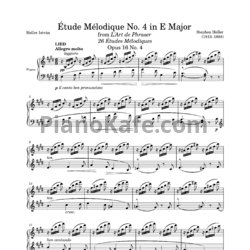 Ноты Стефан Хеллер - Мелодический этюд (Op. 16, №4) ми мажор - предпросмотр