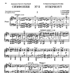 Ноты Александр Бородин - Симфония №2 (Переложение для фортепиано) - предпросмотр