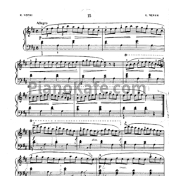 Ноты К. Черни - Этюд (Г. Гермер, ч. 1, №28) - предпросмотр