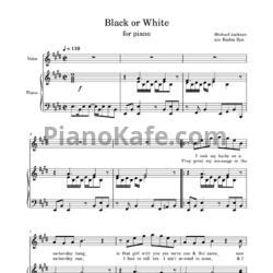 Ноты Michael Jackson - Black or white (arr. Ruden Ilya) - предпросмотр
