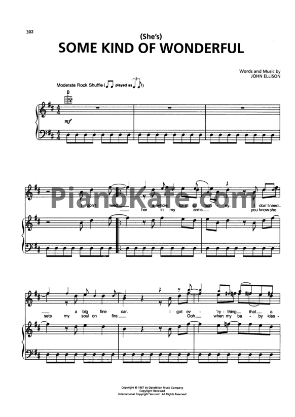 Ноты Grand Funk Railroad - Some kind of wonderful - PianoKafe.com