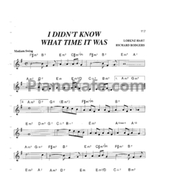 Ноты Lorenz Hart, Richard Rodgers - I didn't know what time it was - предпросмотр