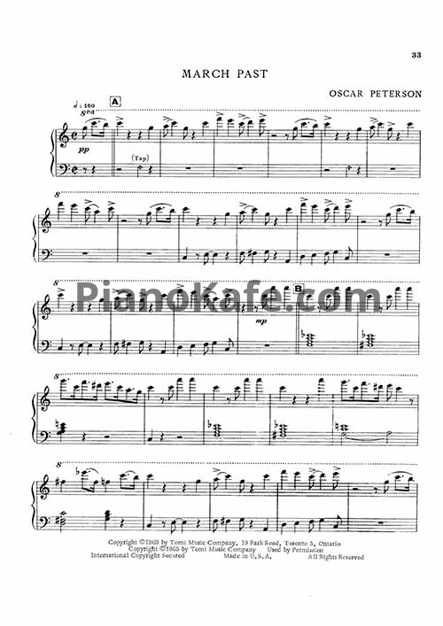 Ноты Oscar Peterson - March past - PianoKafe.com