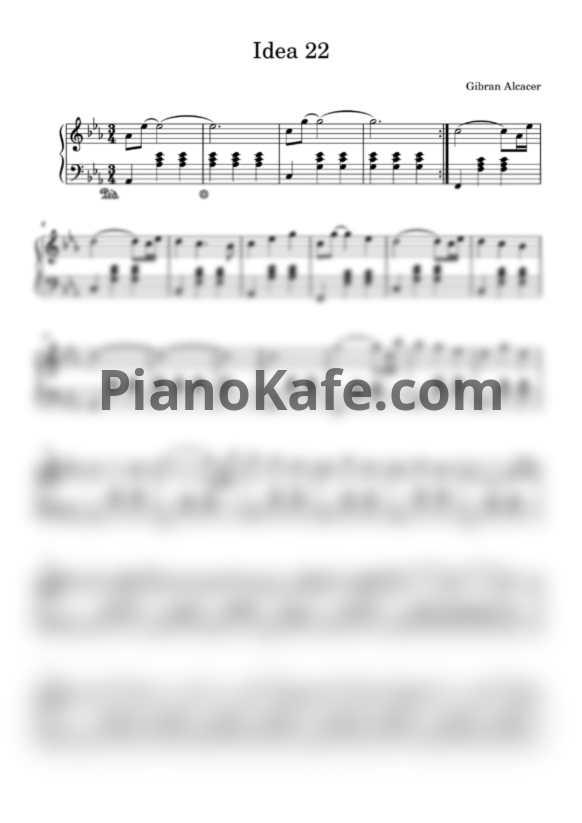 Ноты Gibran Alcocer - Idea 22 - PianoKafe.com