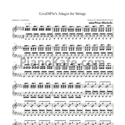 Ноты Tiesto - Adagio for strings - предпросмотр