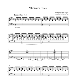Ноты Max Richter - Vladimir's blues - предпросмотр