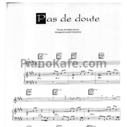 Ноты Mylene Farmer - Pas de doute - предпросмотр