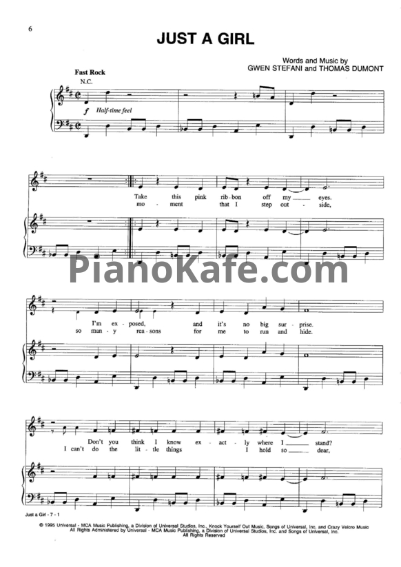 Ноты No Doubt - The singles 1992-2003 - PianoKafe.com