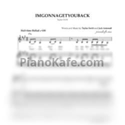 Ноты Taylor Swift - imgonnagetyouback - предпросмотр