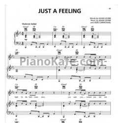 Ноты Maroon 5 - Just a feeling - предпросмотр