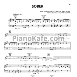 Ноты Kelly Clarkson - Sober - предпросмотр
