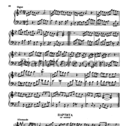 Ноты Георг Гендель - Партита ля мажор - предпросмотр