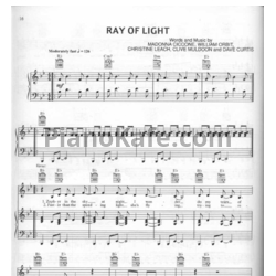 Ноты Madonna - Ray of light - предпросмотр