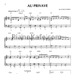 Ноты Charlie Parker - Au privave