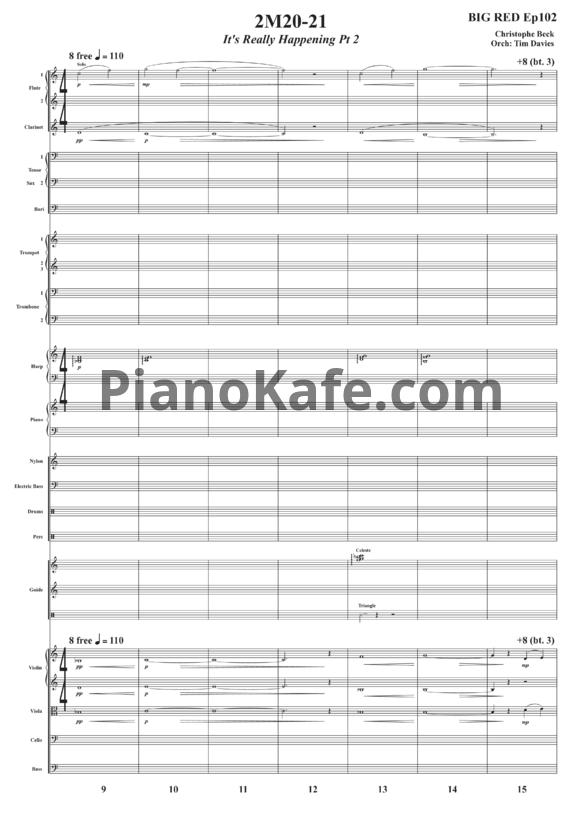 Ноты Christophe Beck - 2M20-21 (It's Really Happening Pt 2) (Партитура) - PianoKafe.com