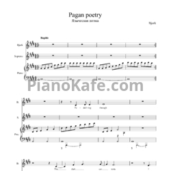 Ноты Bjork - Pagan poetry - предпросмотр