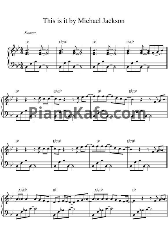 Ноты Michael Jackson - This is it - PianoKafe.com