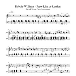 Williams like russian. Party like a Russian Ноты. Party like a Russian Ноты для фортепиано. Ноты Робби Уильямс. Party like a Russian Ноты pdf.