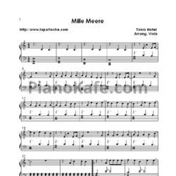 Ноты Tokio Hotel - 1000 sea - предпросмотр