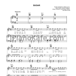 Ноты Maroon 5 - Sugar - предпросмотр