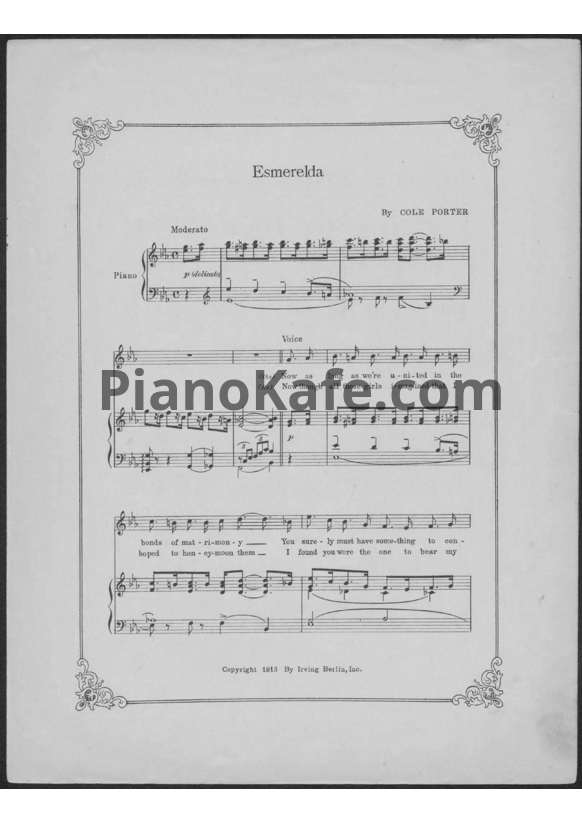 Ноты Cole Porter - Esmerelda - PianoKafe.com