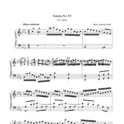 Ноты Antonio Soler - Sonata No. 19 in C minor - предпросмотр