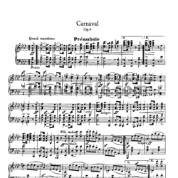 Ноты Роберт Шуман - Карнавал (Op. 9) - предпросмотр