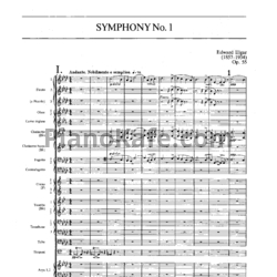 Ноты Эдуард Элгар - Симфония №1 (Op. 55, Партитура) - предпросмотр