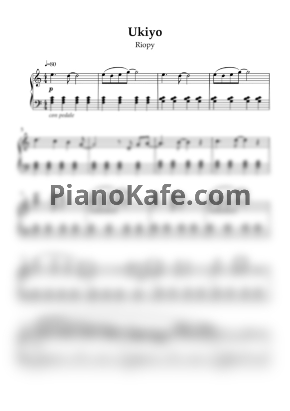 Ноты RIOPY - Ukiyo - PianoKafe.com