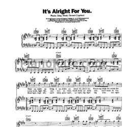 Ноты The police - It's alright for you - предпросмотр