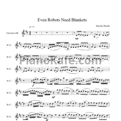 Ноты Mayday Parade - Even robots need blankets (кларнет) - предпросмотр