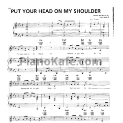 Ноты Paul Anka - Put your head on my shoulders