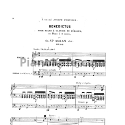 Ноты Шарль Алькан - Benedictus (Op.54) - предпросмотр