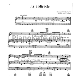 Ноты Barry Manilow - It's a miracle - предпросмотр