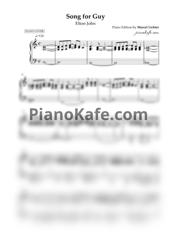 Ноты Elton John - Song for guy (Piano edition by Marcel Lichter) - PianoKafe.com