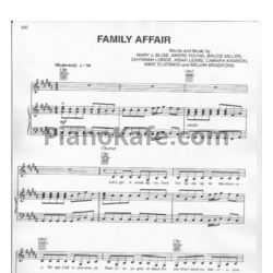 Ноты Mary J Blige - Family affair - предпросмотр