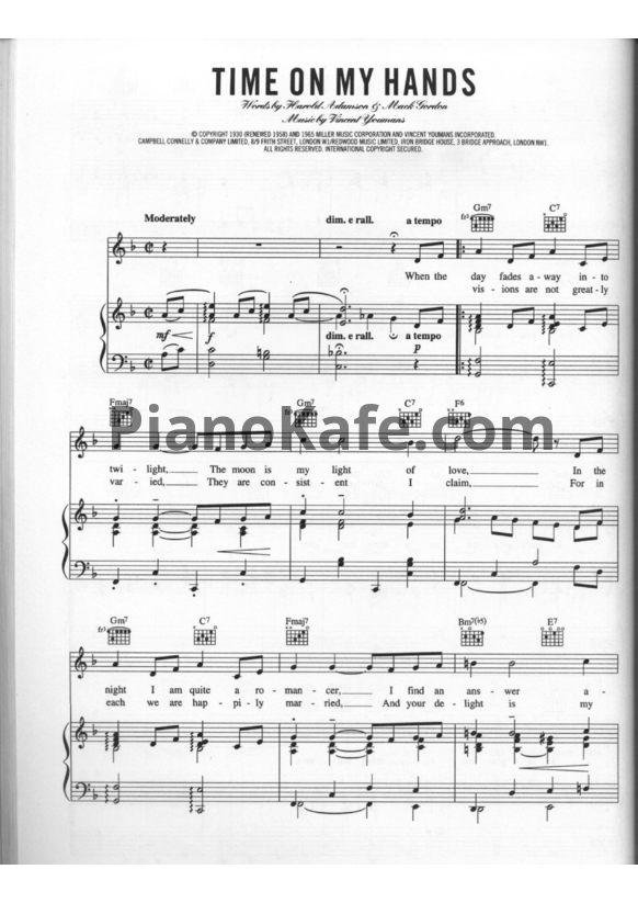 Ноты Billie Holiday - Time on my hands - PianoKafe.com