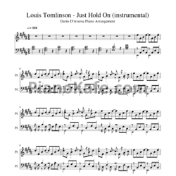 Ноты Louis Tomlinson & Steve Aoki - Just hold on - предпросмотр